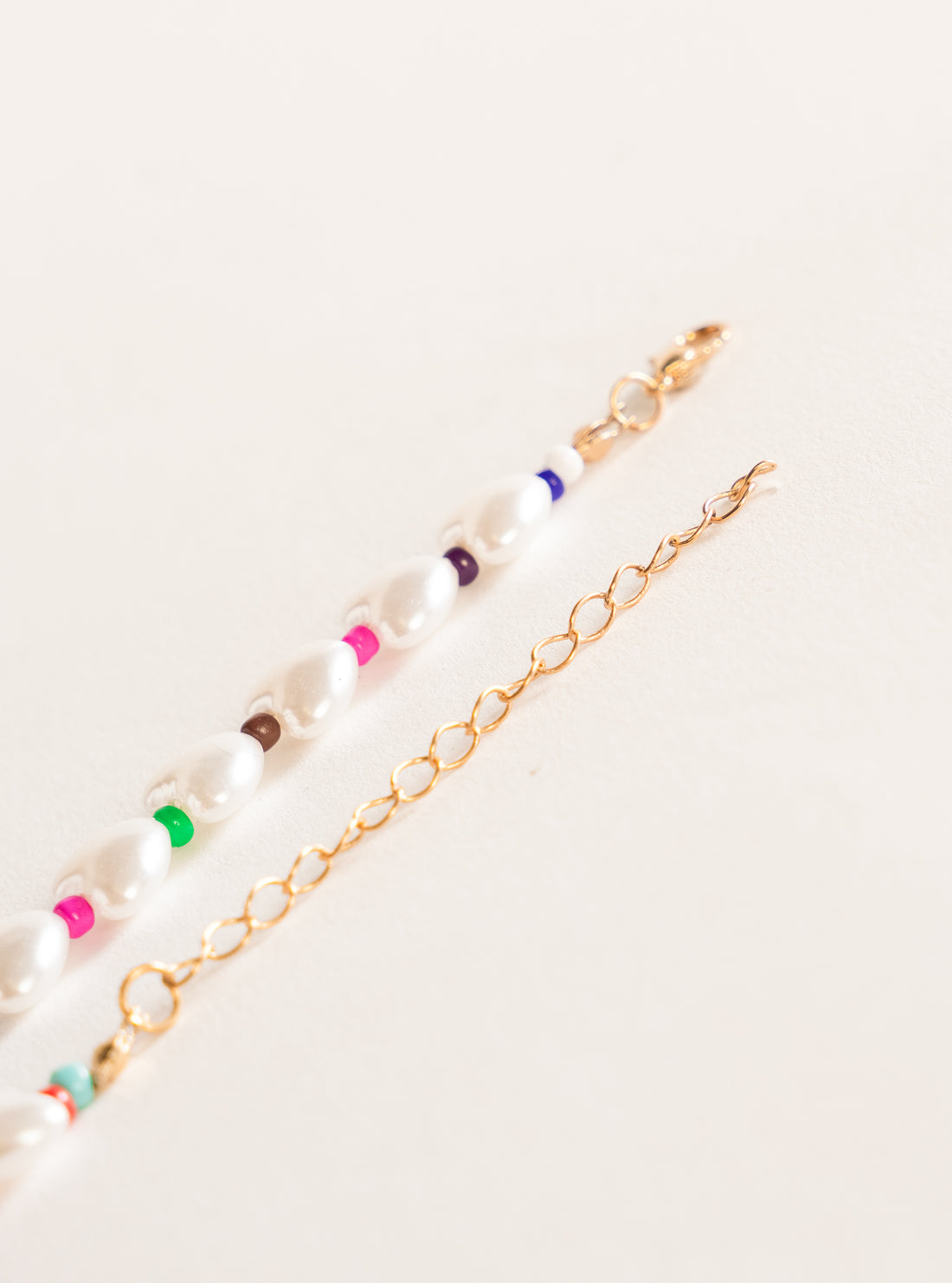 Pearl Heart Bracelet, Blanco