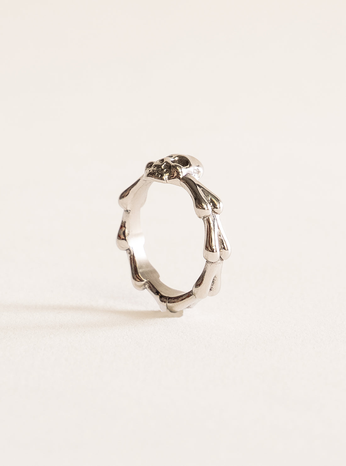 Skull and Bones Ring, Plateado