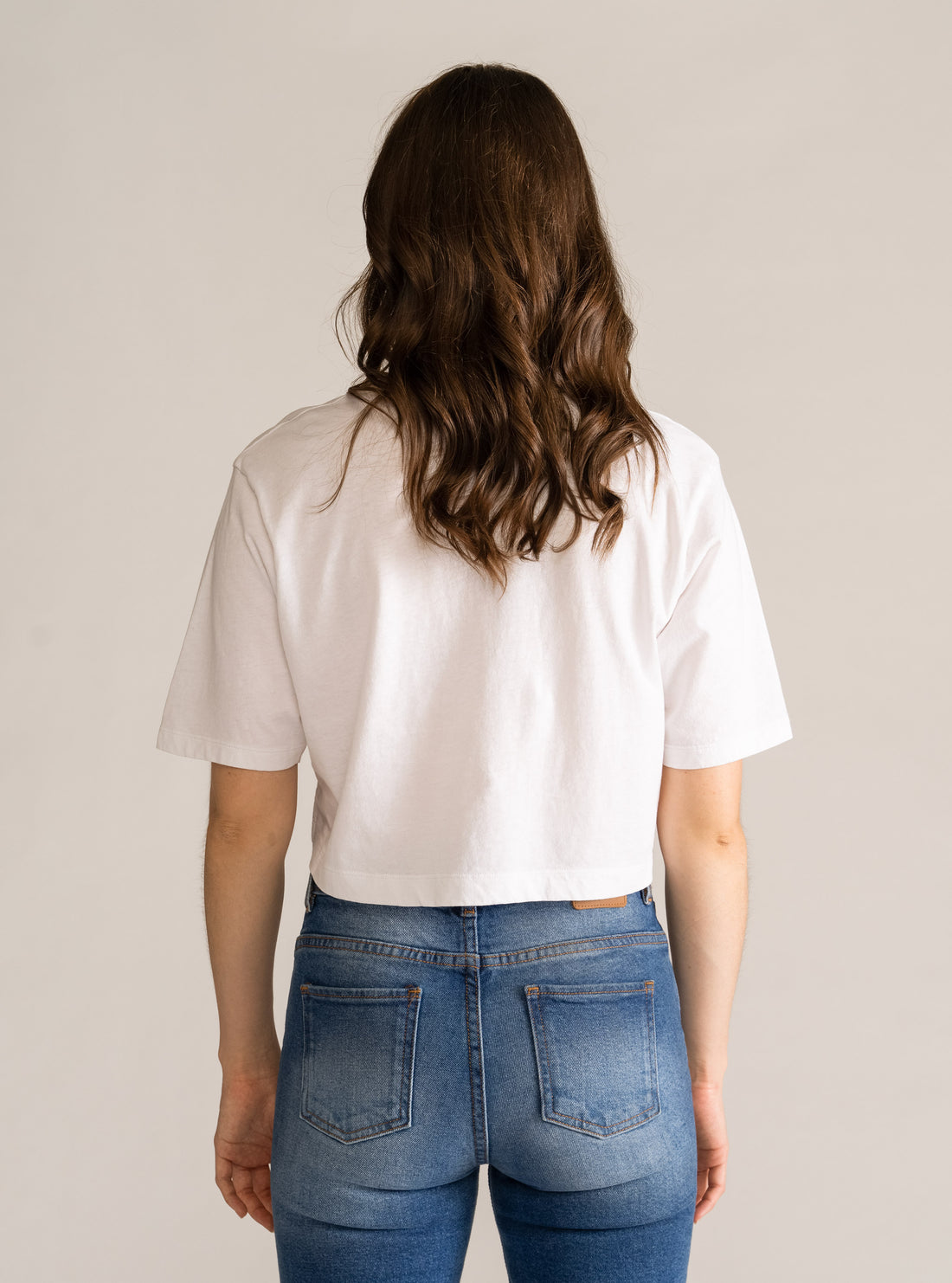 Basic Cropped Tee, Blanco