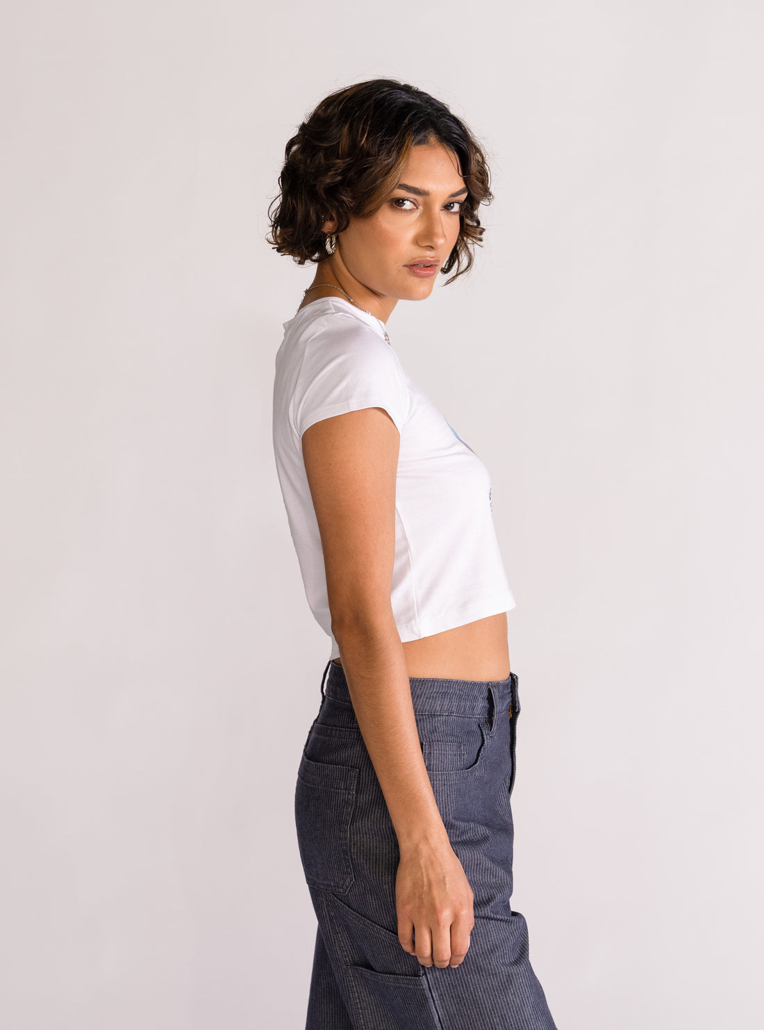 Shiny Shiny Baby Playera, Blanco