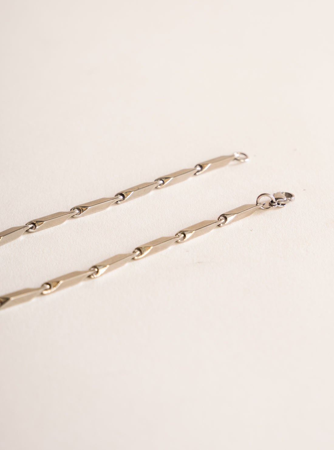 Hip Hop Bamboo Necklace, Plateado