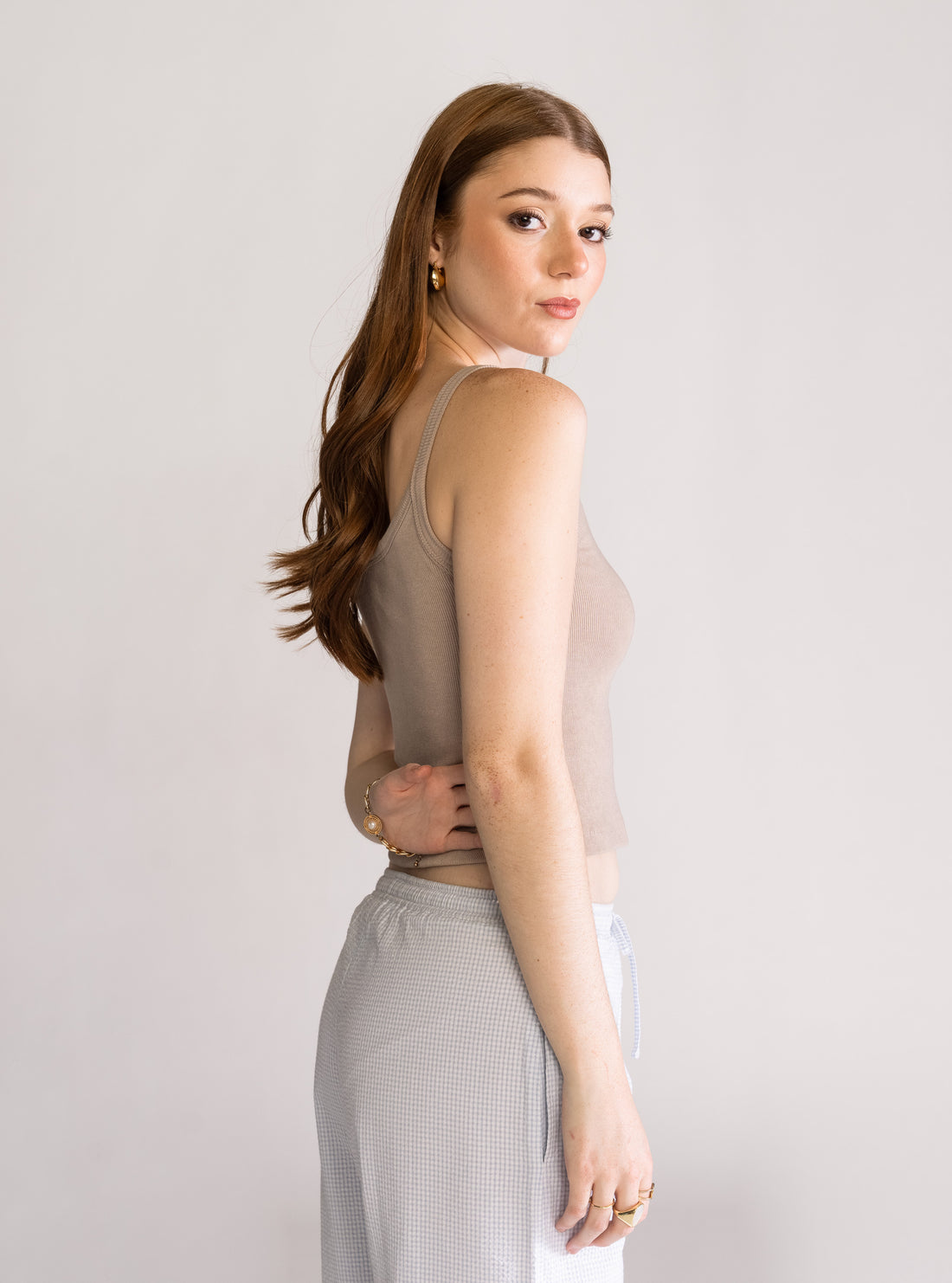 Pieces Of Me Rib Top, Beige