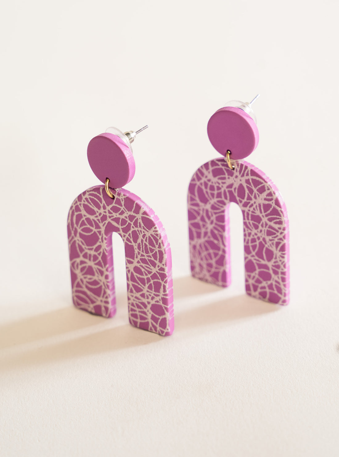 Arc de Triomphe Earrings, Morado