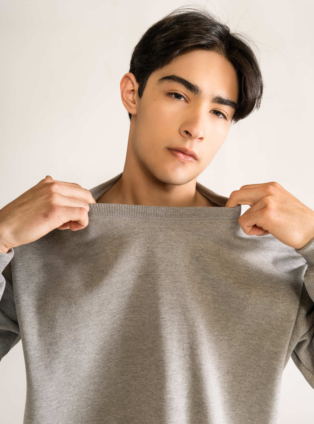 Basic Crew Neck Premium Gris Claro