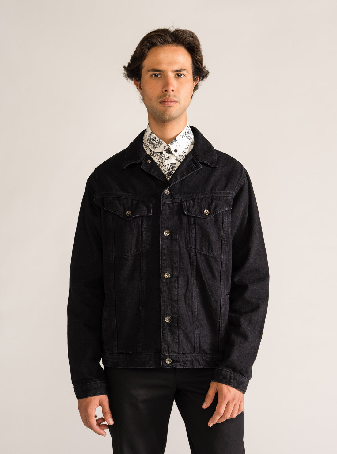 Classic Denim Jacket, Negro