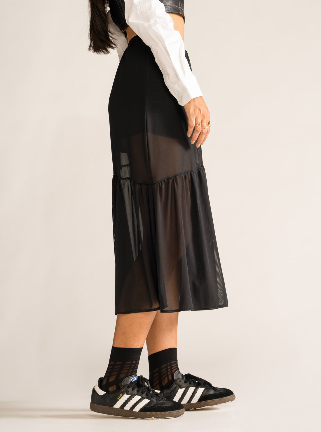 Never Ending Ruffles Skirt, Negro