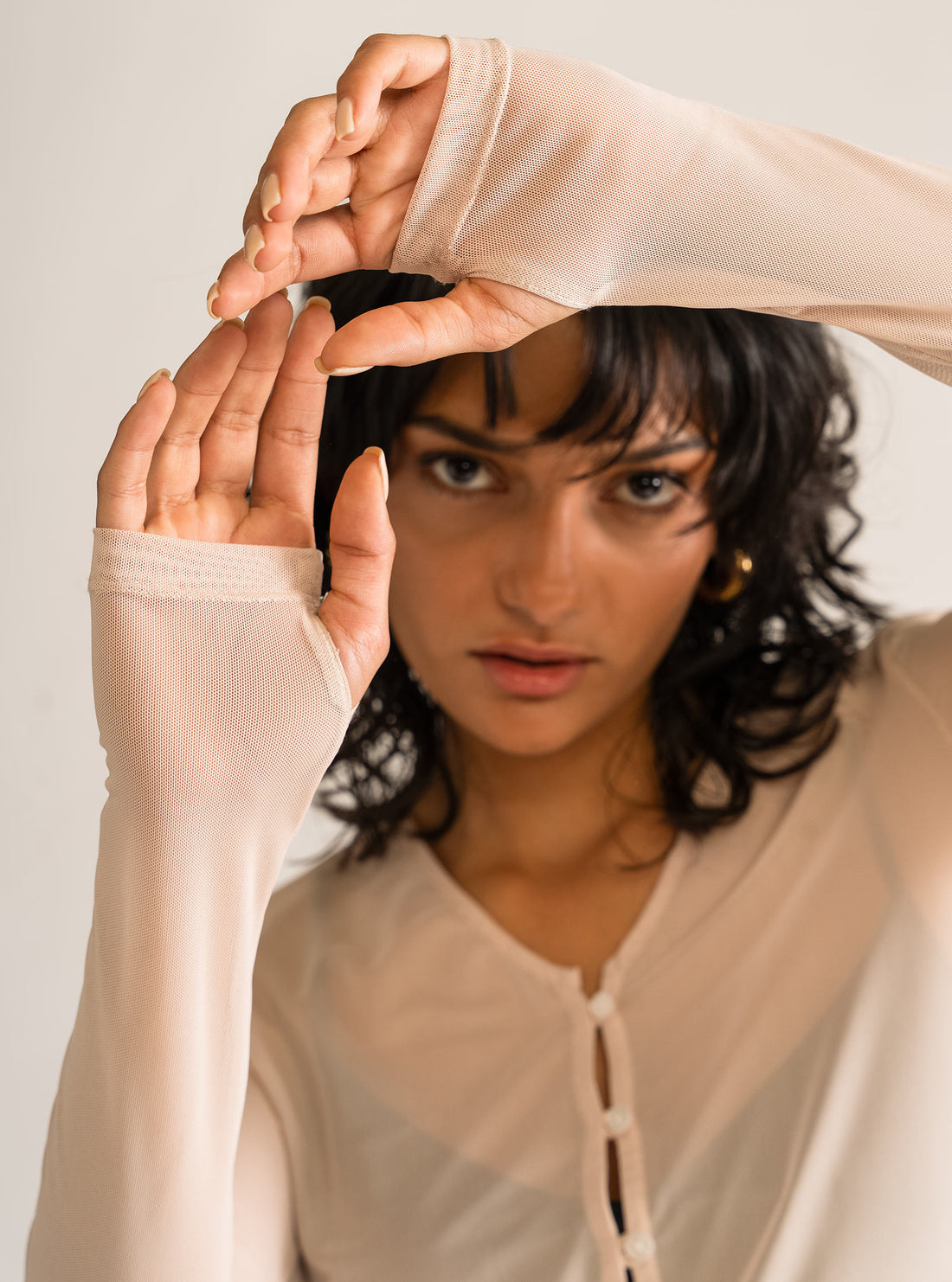 As If Blouse, Beige