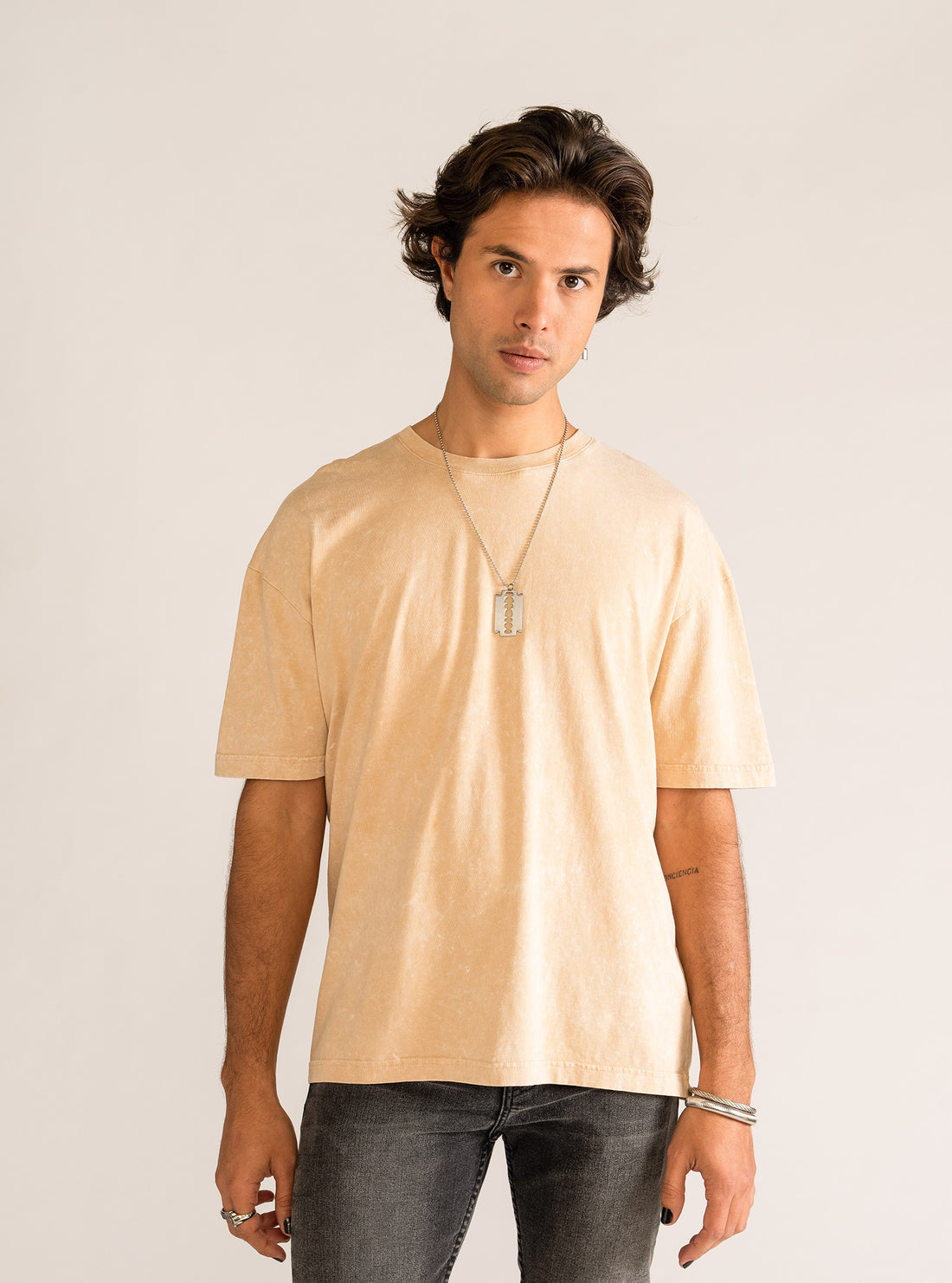 Mindfulness Oversize T-Shirt, Beige