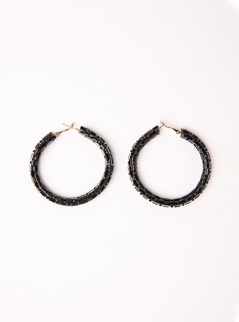 Lose Control Earrings, Negro