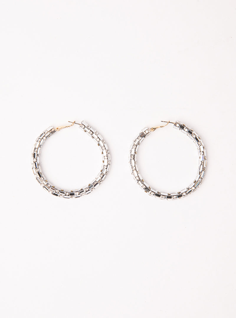 Lose Control Earrings, Plateado