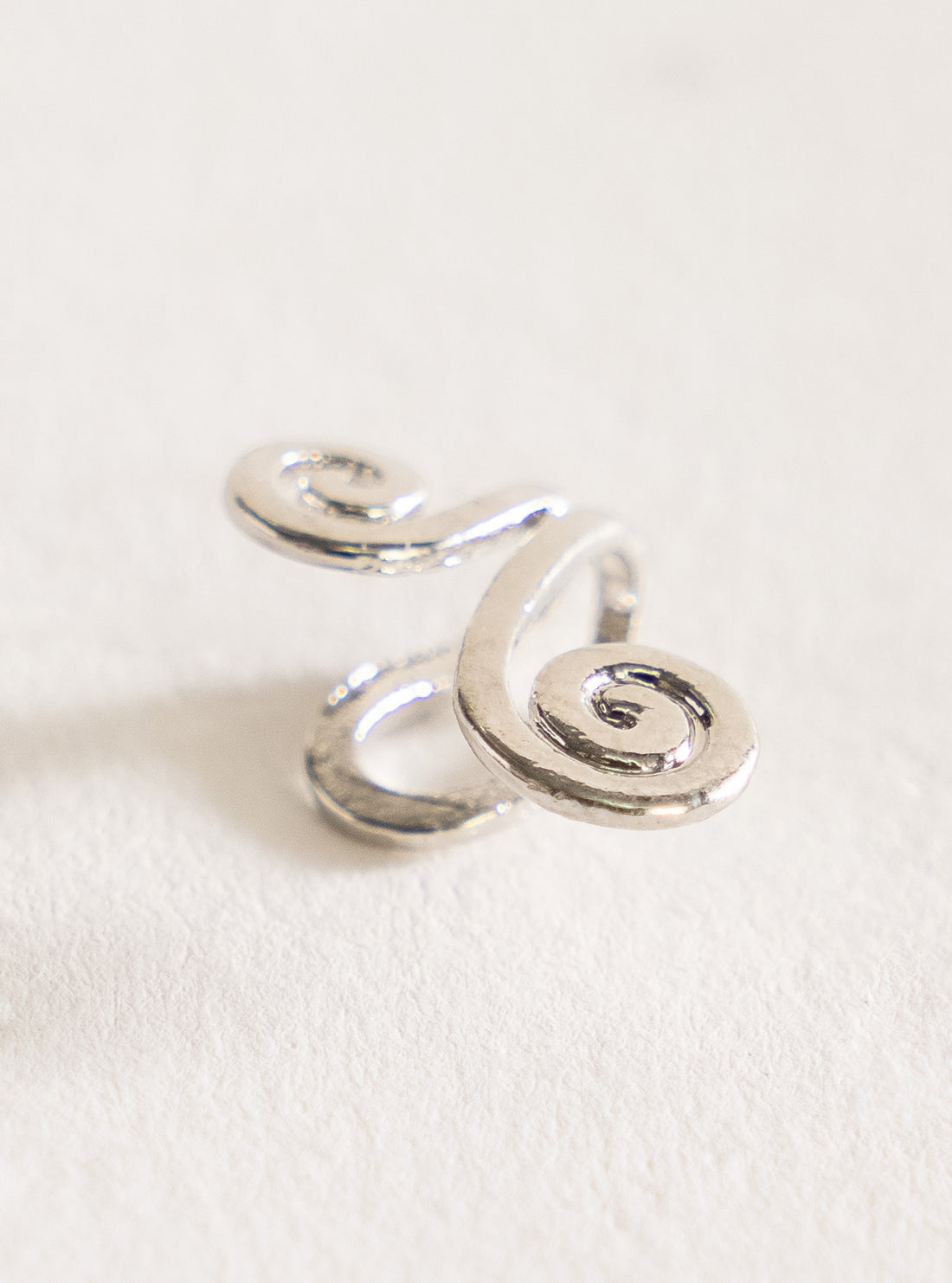 Curved Earrings, Plateado