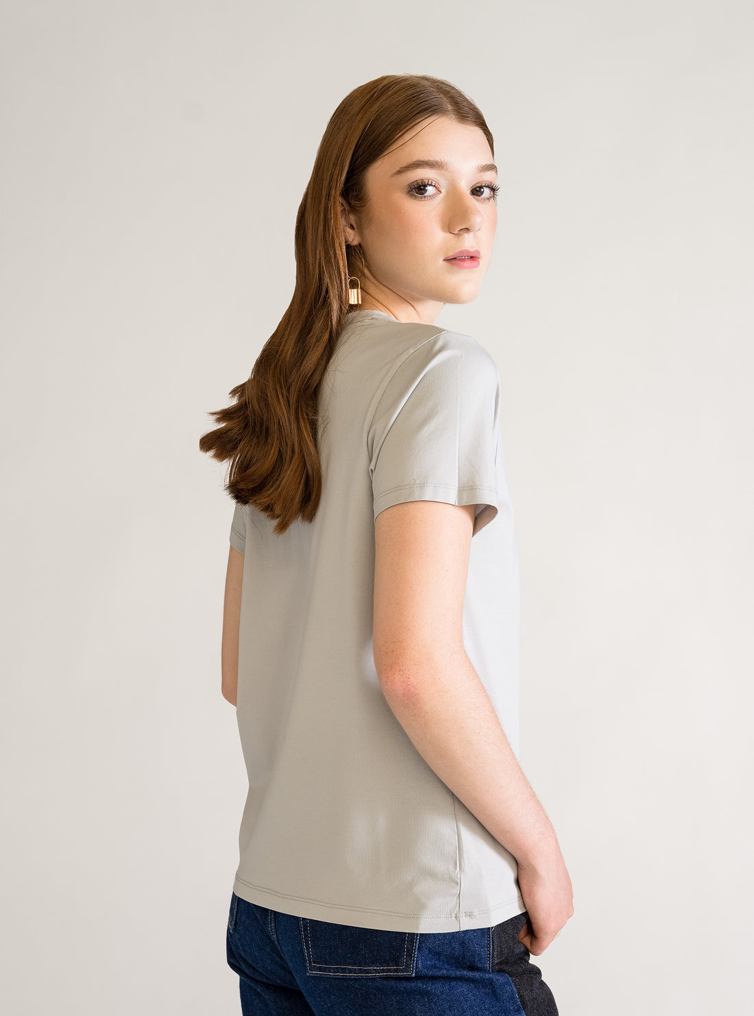 Basic Premium Tee, Gris Claro