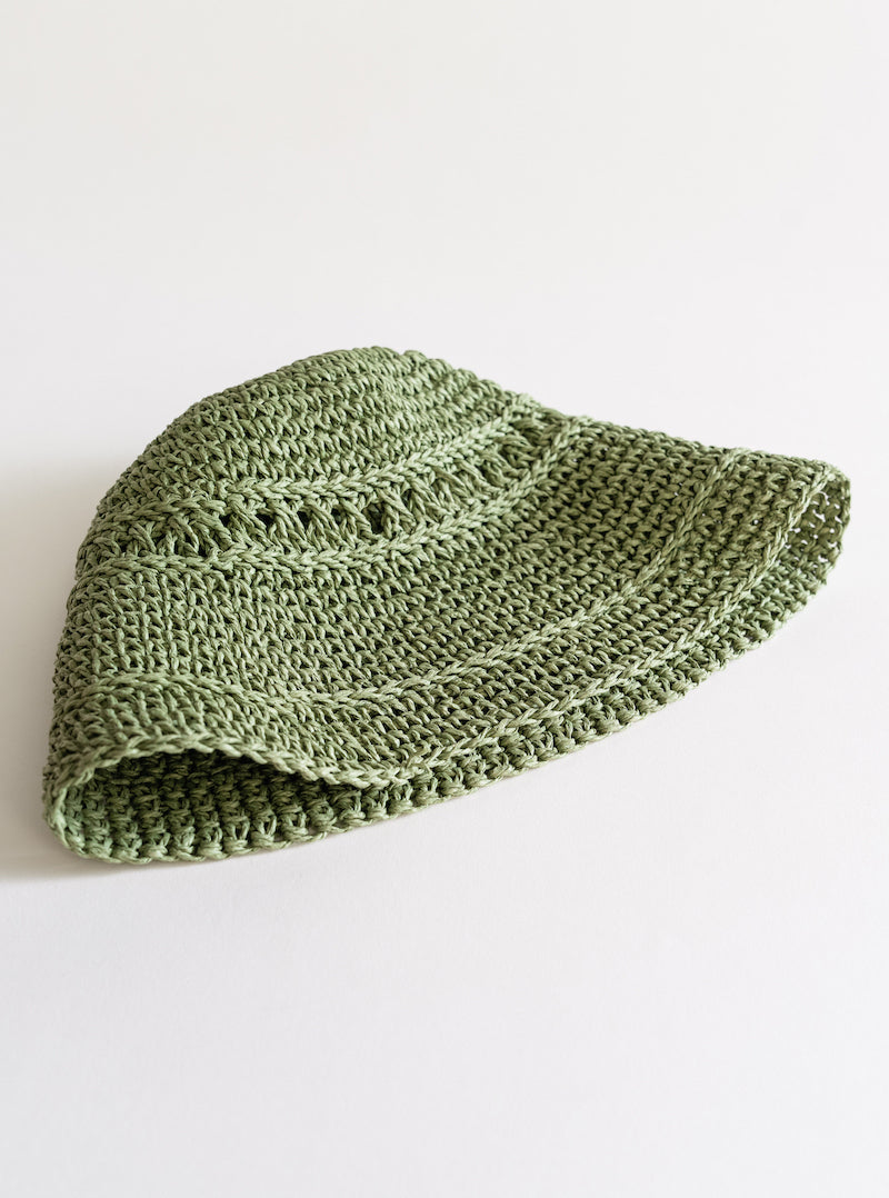 Beach Ventura Straw Hat, Verde Olivo