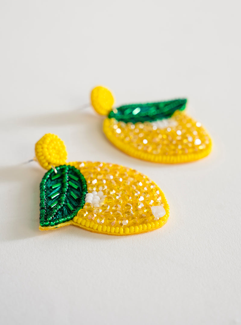 Bittersweet Lemon Earrings, Amarillo Claro