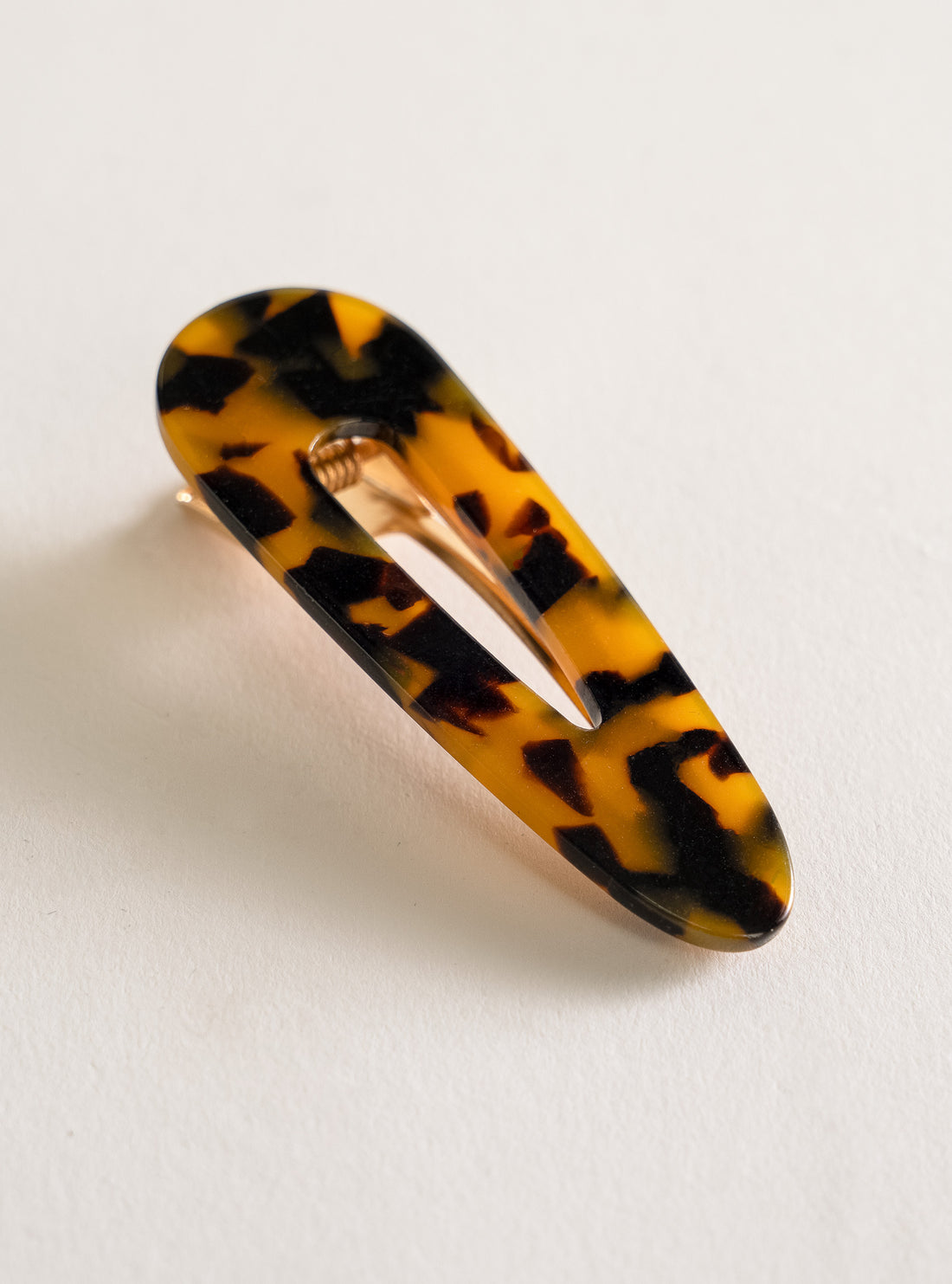 Marble Acrylic Hairpin Clip, Café Claro