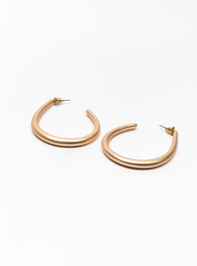 Bold Hoop Earrings, Dorado