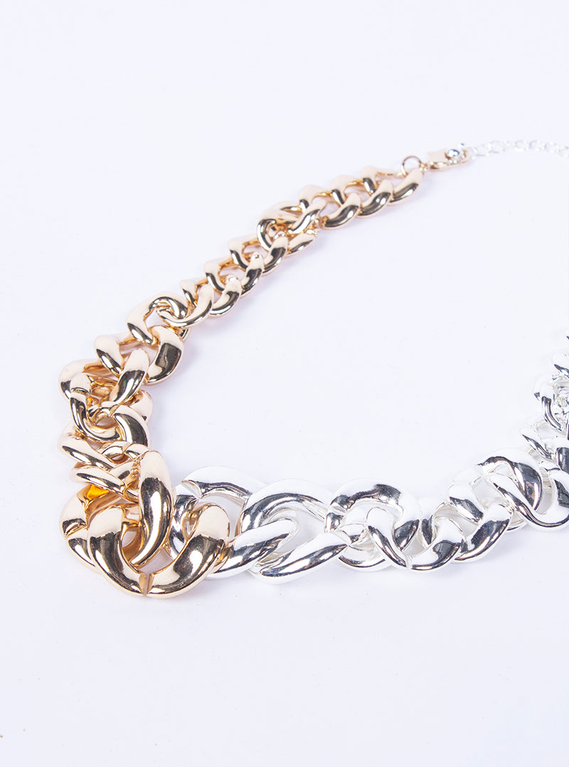 Mixed Feelings Chain Necklace, Dorado
