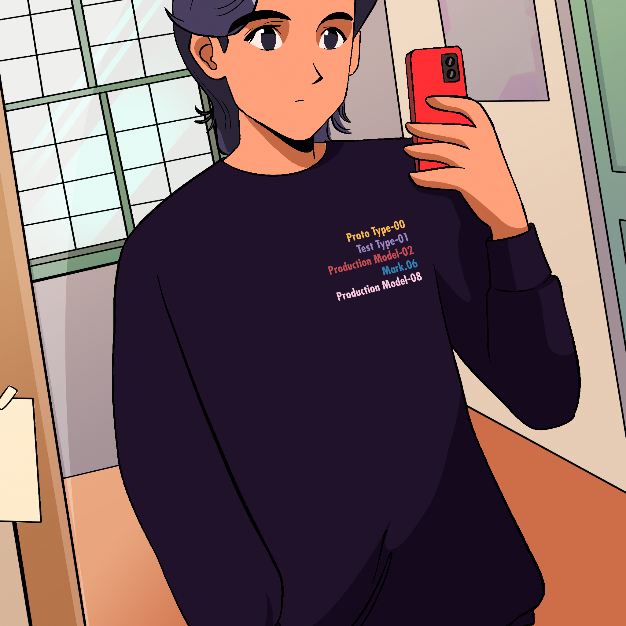 Neon Genesis Evangelion Crewneck, Negro