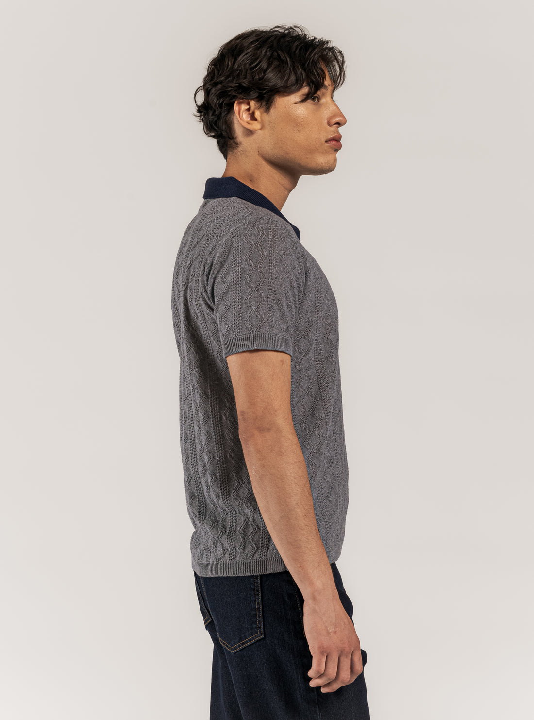Unhinged Day Camisa Tejida, Gris Claro