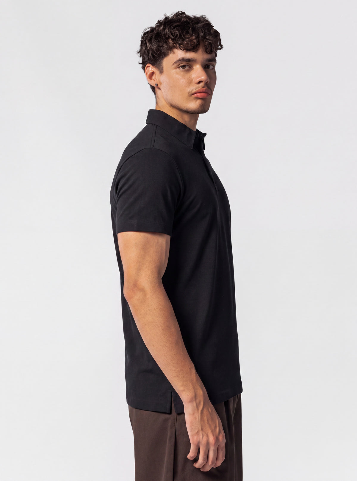 Camisa Polo Basic Premium SEAMLESS, Negro