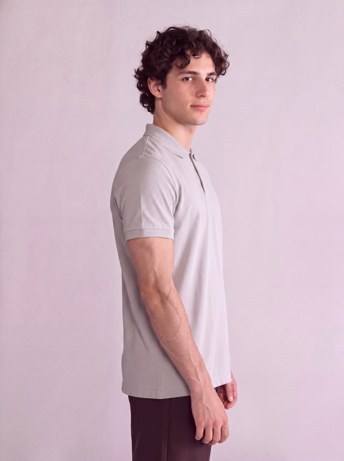 Basic Polo Premium, Gris Claro