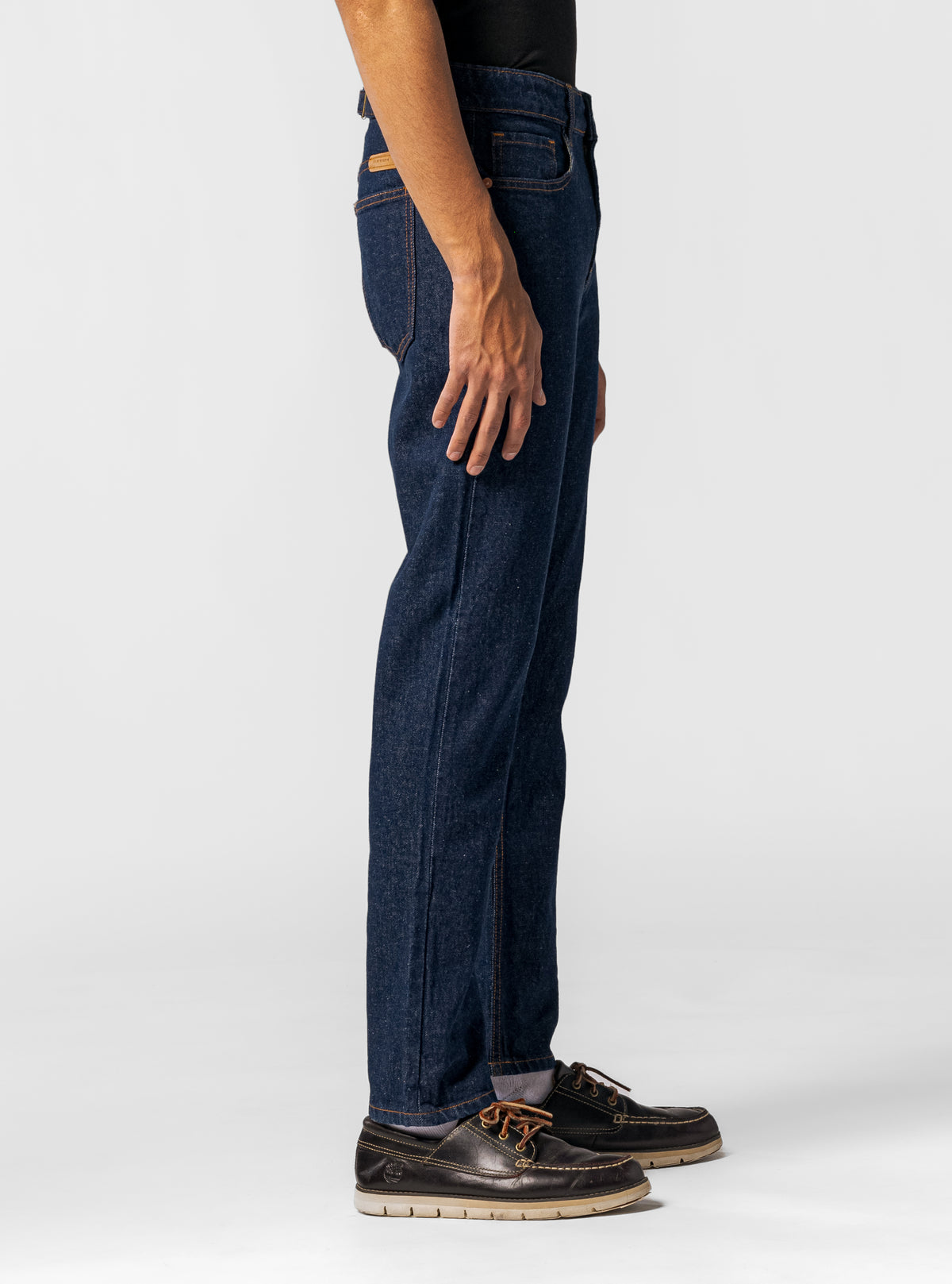 Buckle Up Vintage Fit Jeans Azul Obscuro – jeans regular fit para hombre Distefano (vista 3)