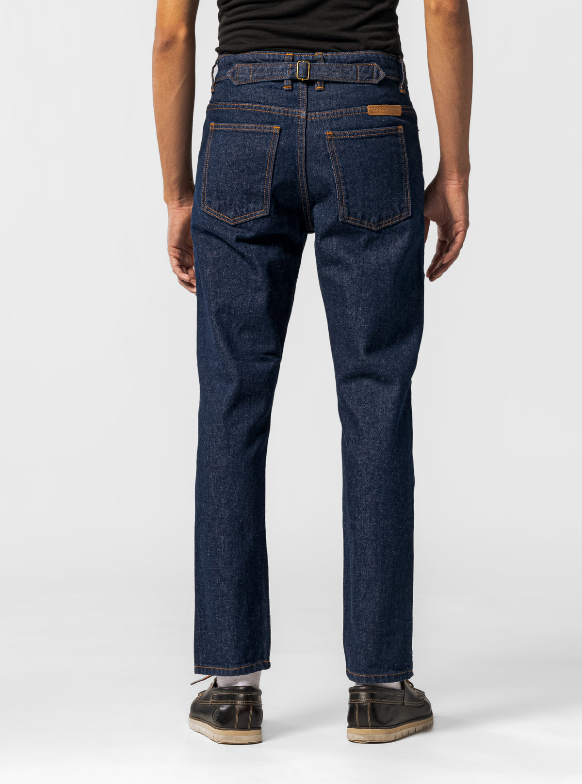 Buckle Up Vintage Fit Jeans Azul Obscuro – jeans regular fit para hombre Distefano (vista 4)