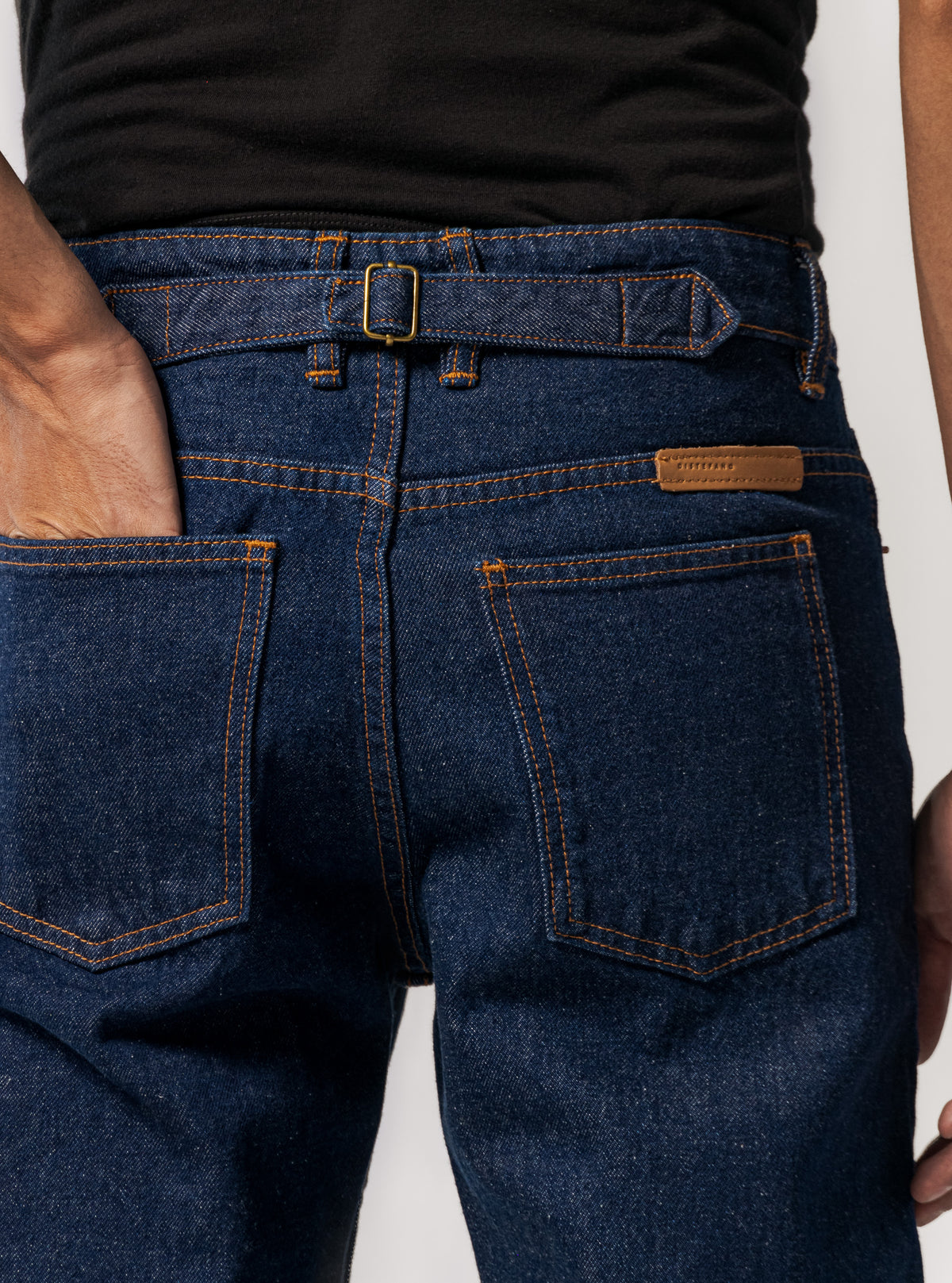 Buckle Up Vintage Fit Jeans Azul Obscuro – jeans regular fit para hombre Distefano (vista 6)