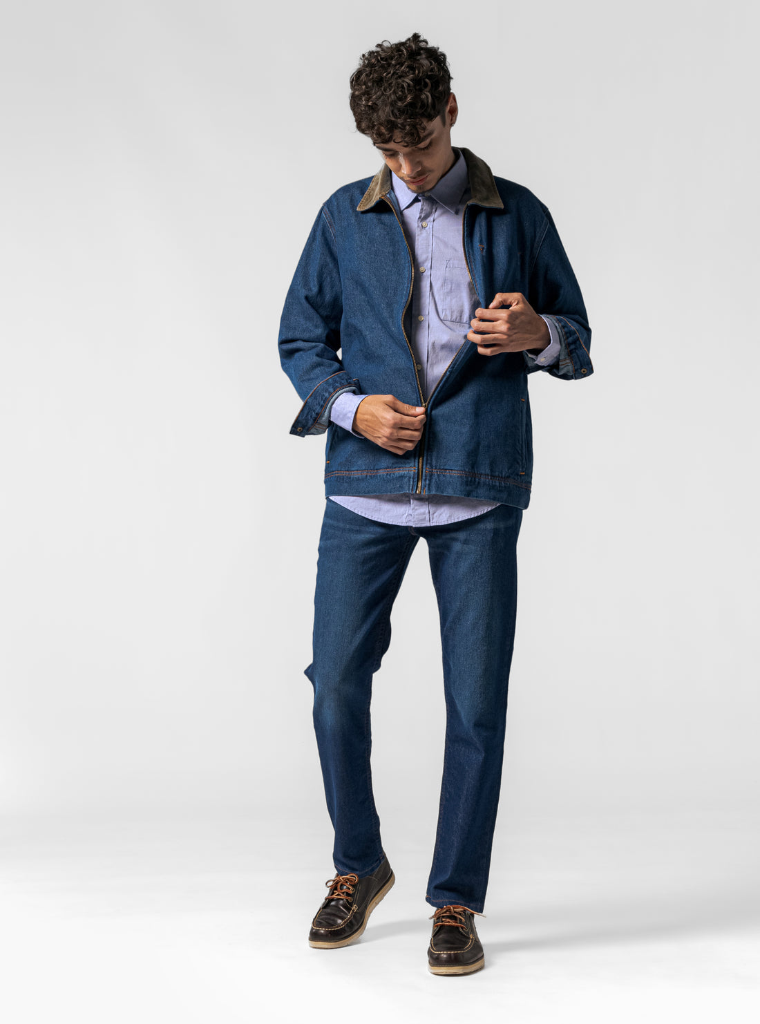 Kicked Off Slim Fit Jeans, Azul Obscuro