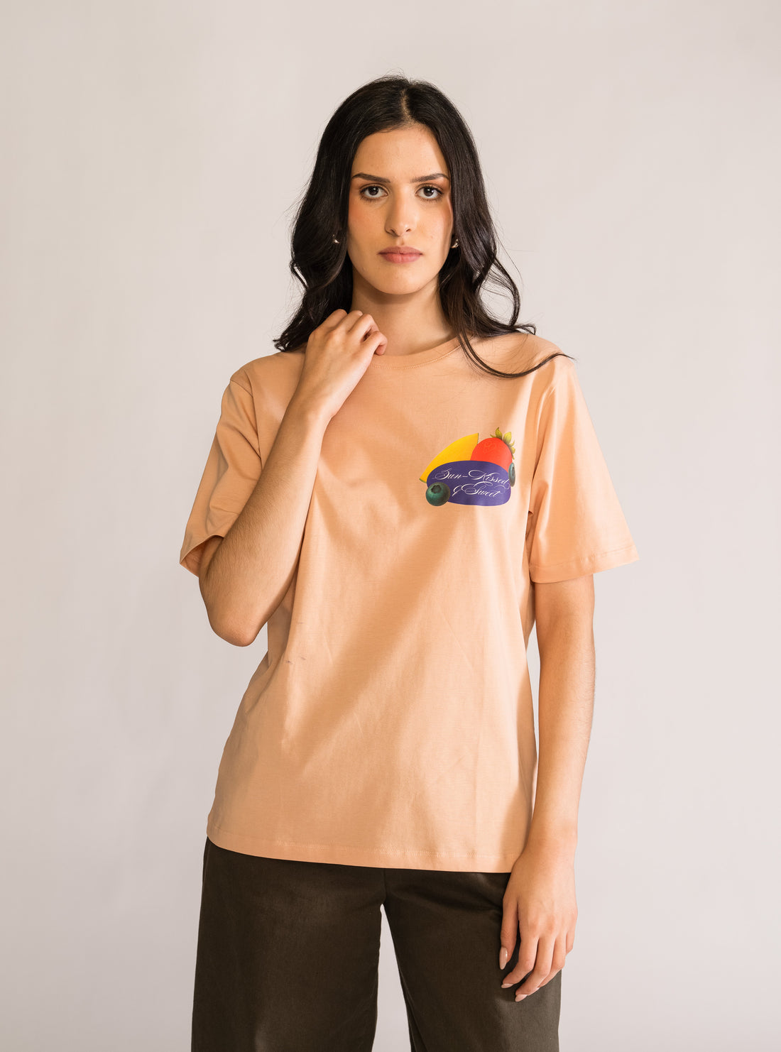 Homemade Sweets Oversized Playera, Cafe Claro