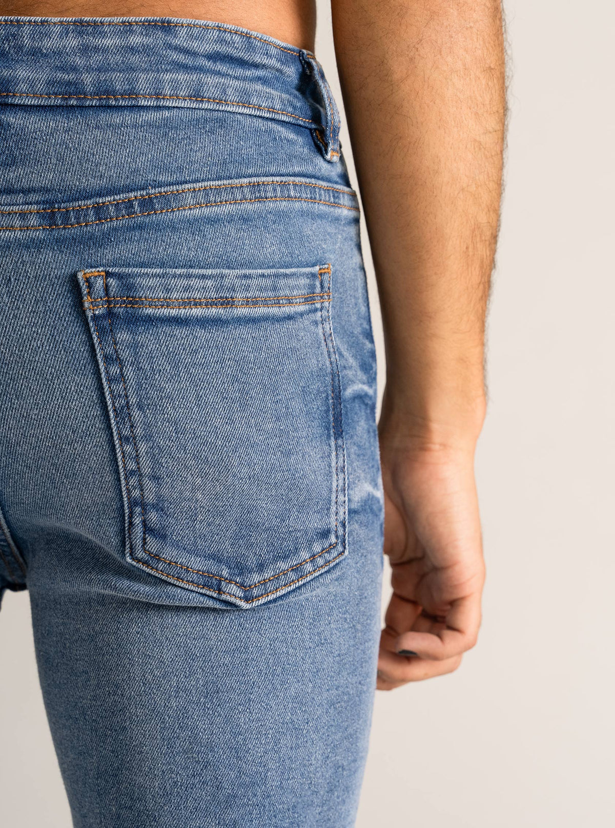 Classic Basic Skinny Jeans, Azul Claro