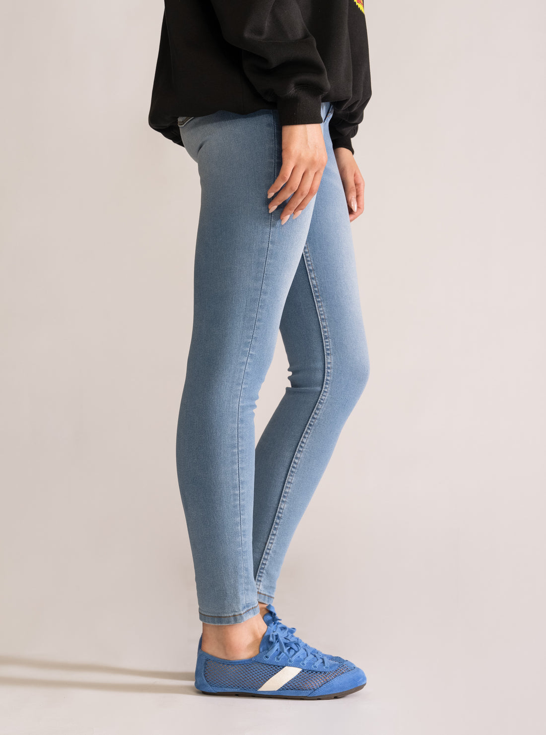 Basic Skinny Jeans, Celeste