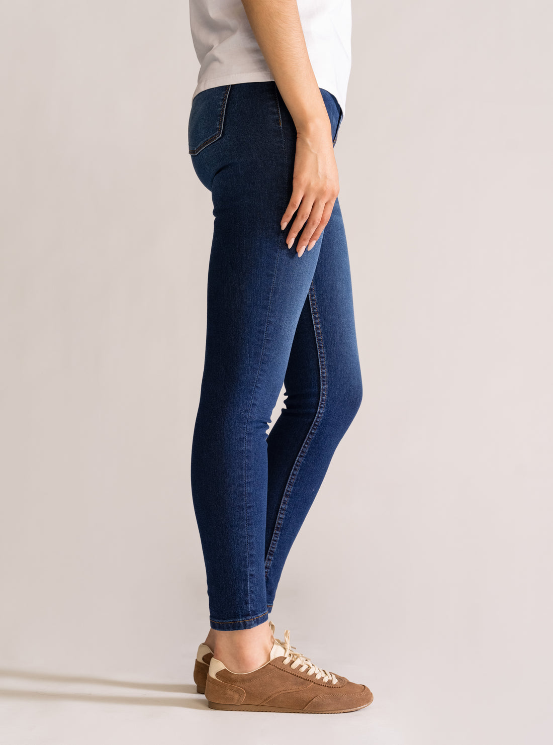 Basic Skinny Jeans, Azul Obscuro