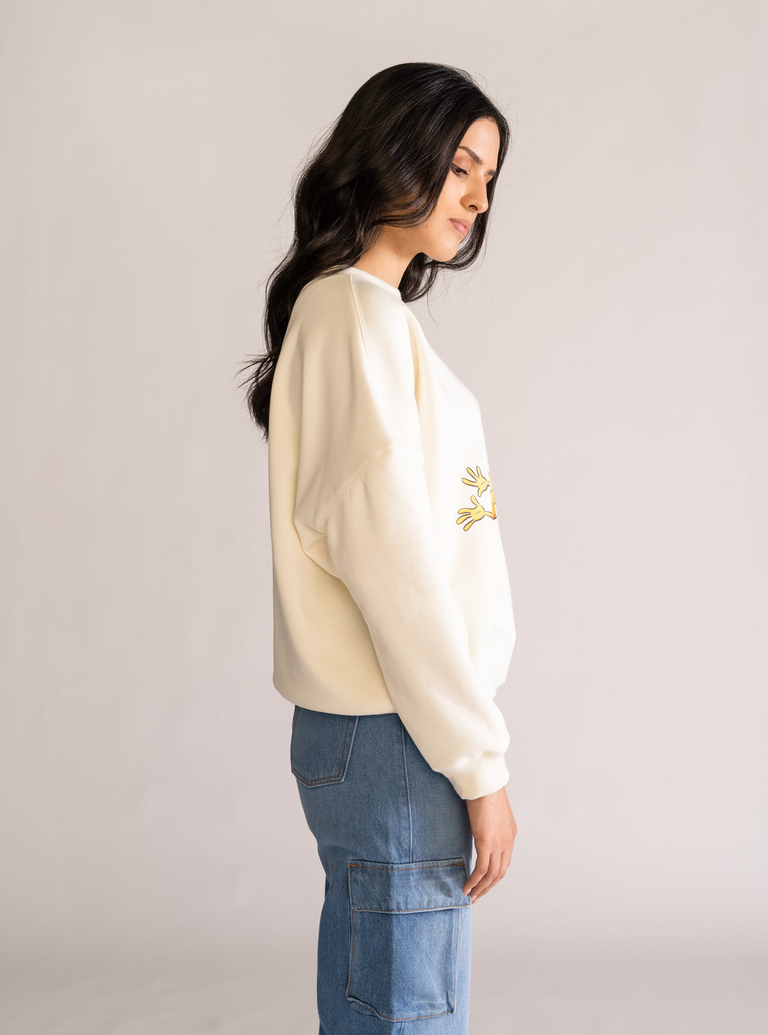 CatDog Crewneck, Beige