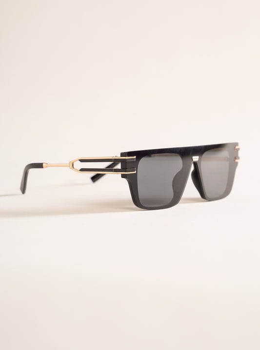 Oversize-Hill Sunglasses, Negro