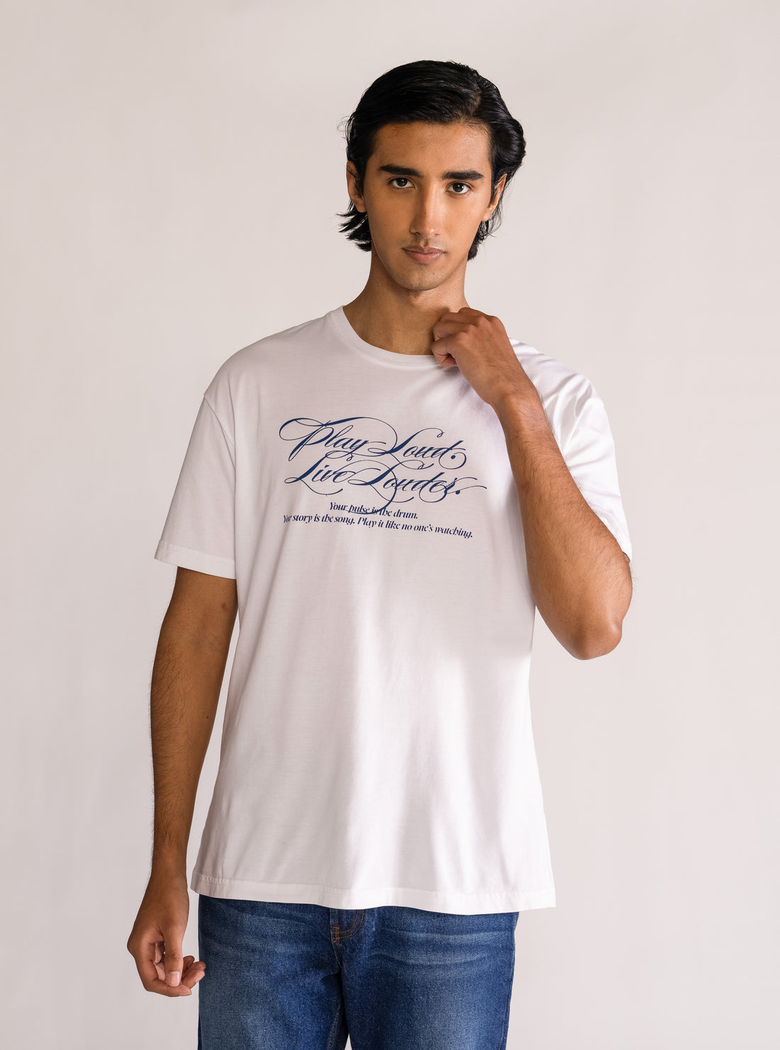 Play Loud Playera, Blanco