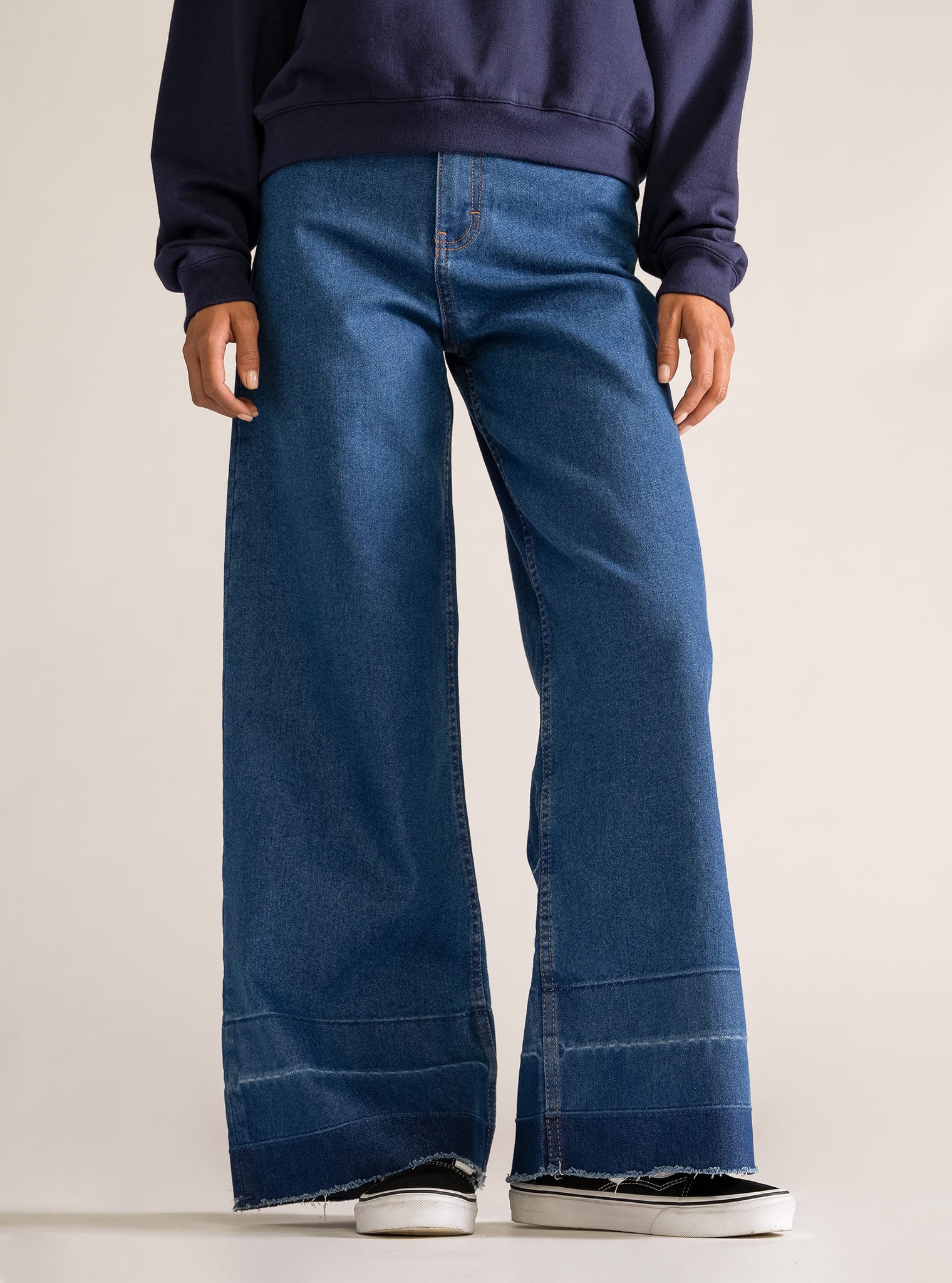 Into The Void Wide Leg Jeans, Azul Claro
