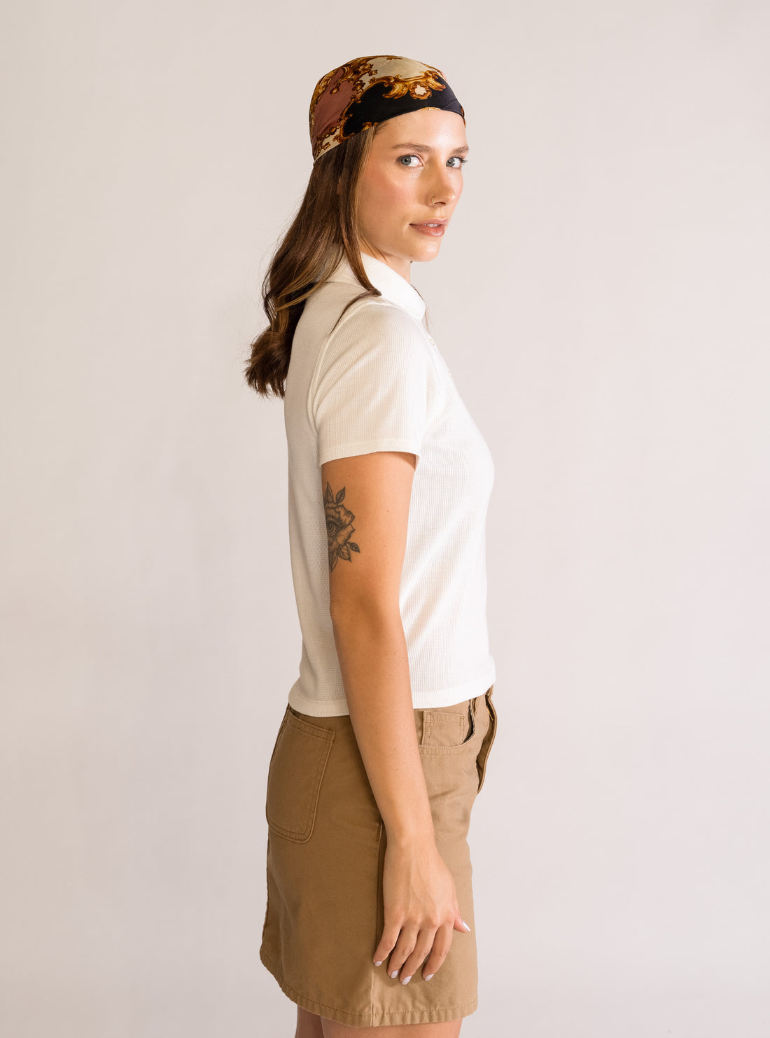 After Sunset Polo Blouse, Blanco