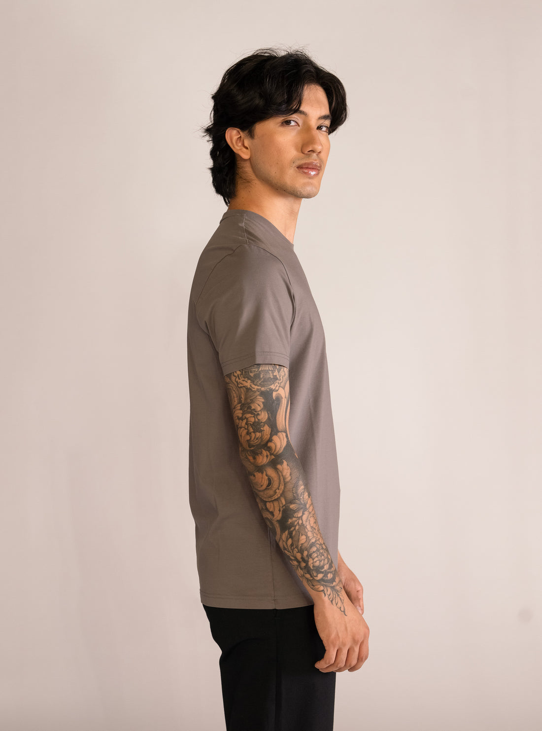 Basic T-Shirt Premium, Gris Obscuro