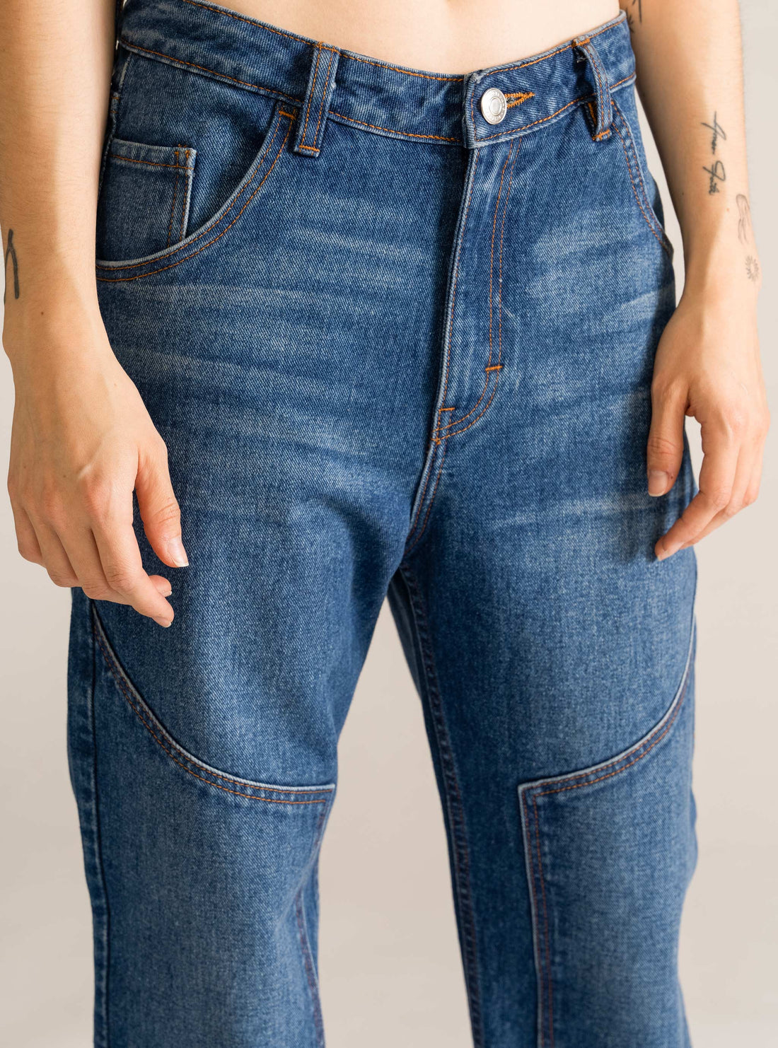 Handy Crafty Baggy Jeans, Azul Marino