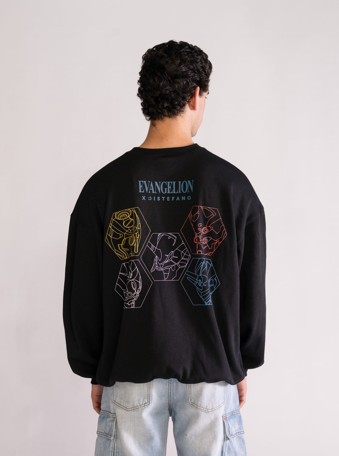 Neon Genesis Evangelion Crewneck, Negro