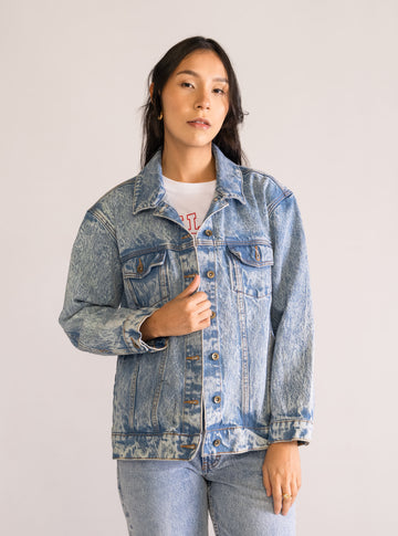 Classic Denim Jacket, Celeste