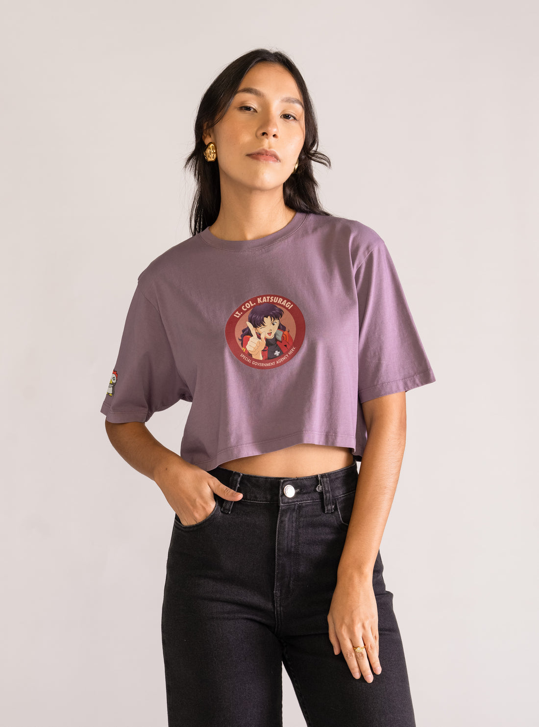 Misato Cropped Evangelion Tee