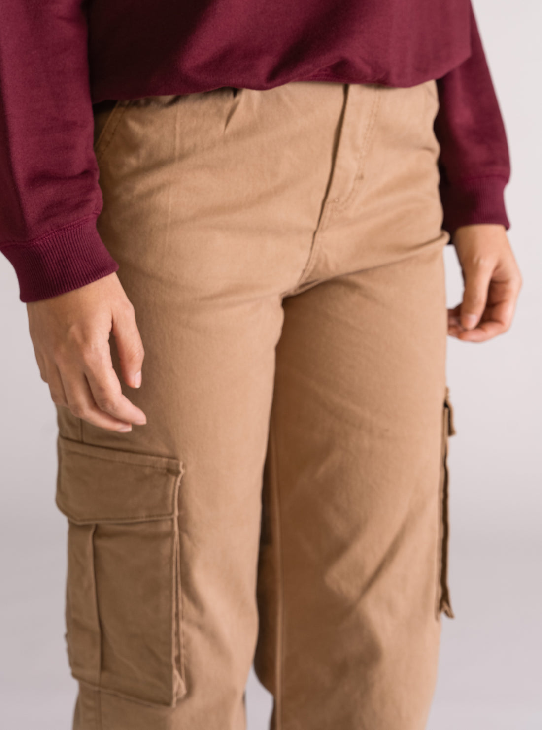 Cargo Straight Pants, Kaky