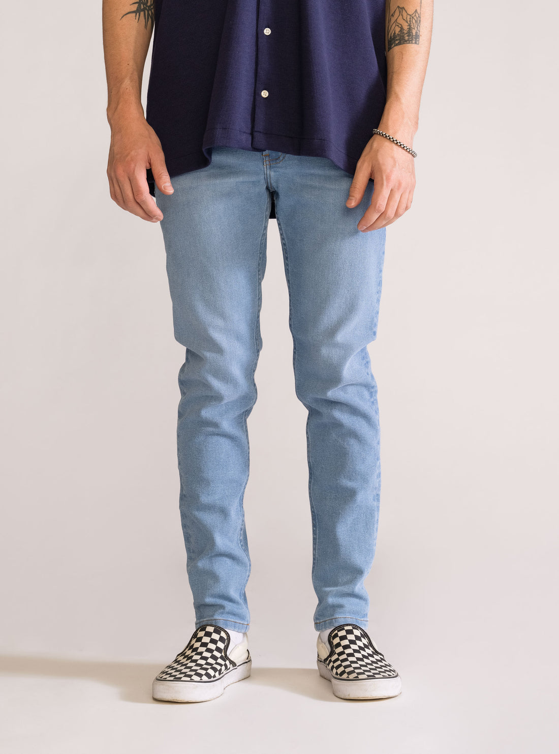 Basic Skinny Jeans, Celeste