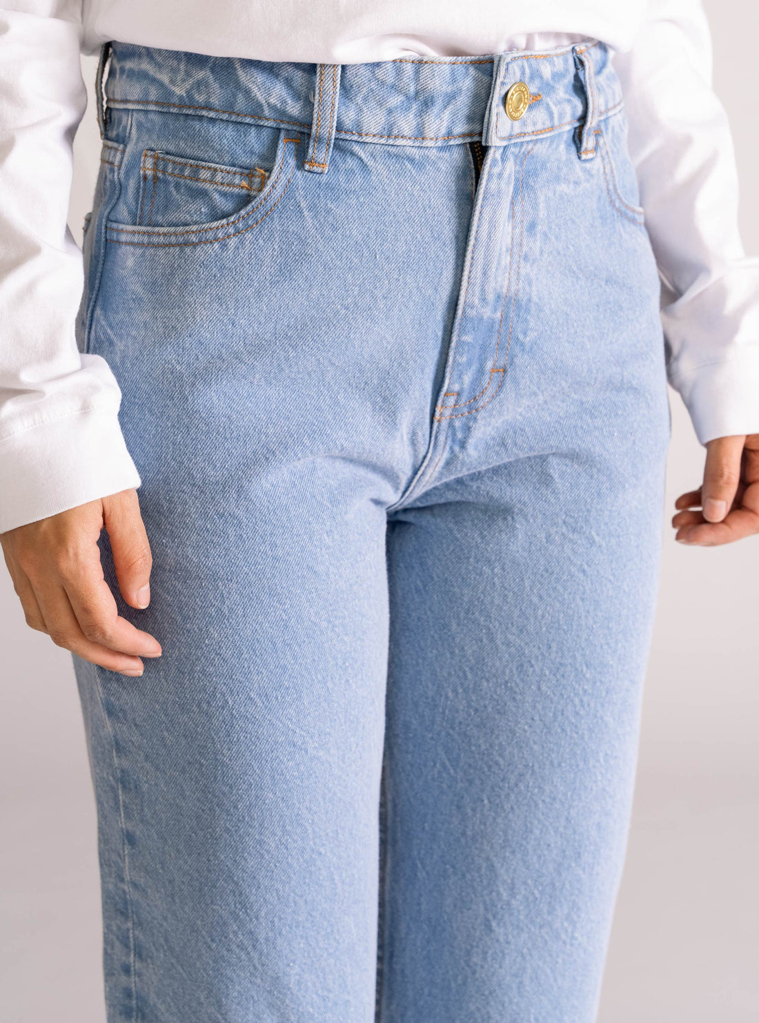 Waterfalls 90s Straight Jeans, Azul Claro