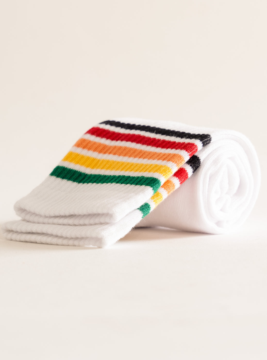 Rainbow Striped Socks, Blanco