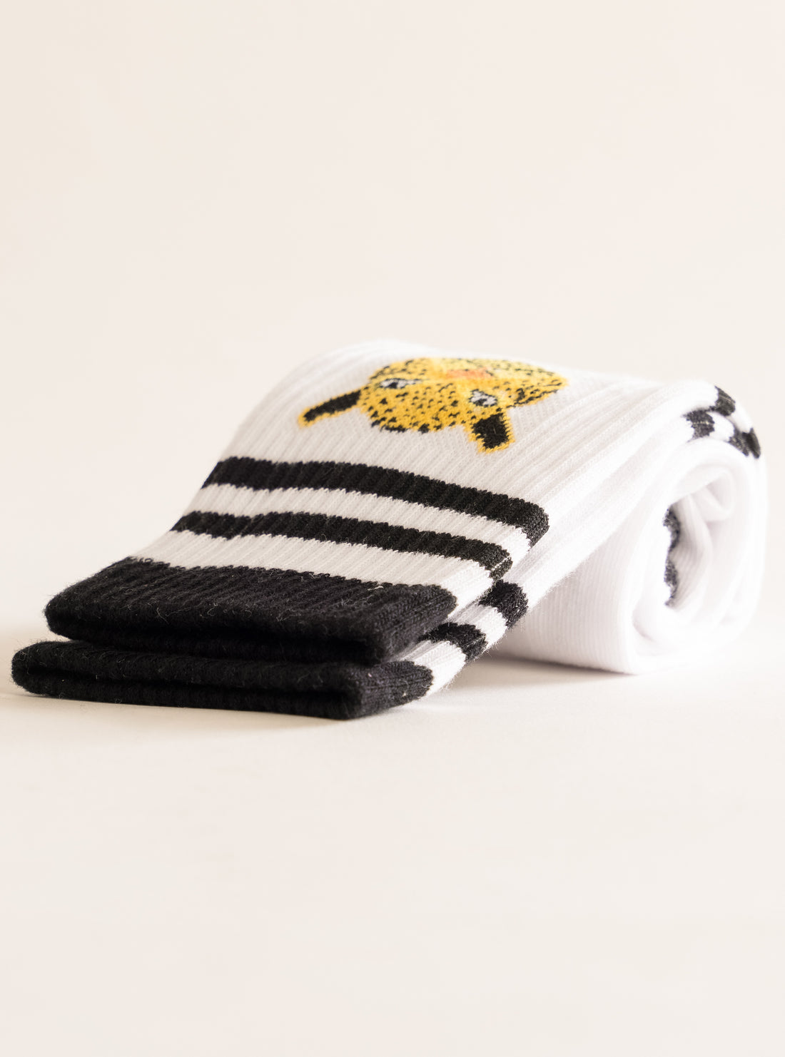 Striped Tiger Socks, Blanco
