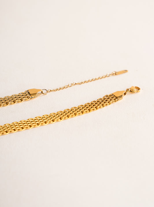 Cuban Rope Pendant Necklace, Dorado