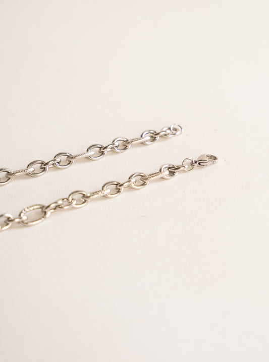 Link Chain Necklace, Plateado